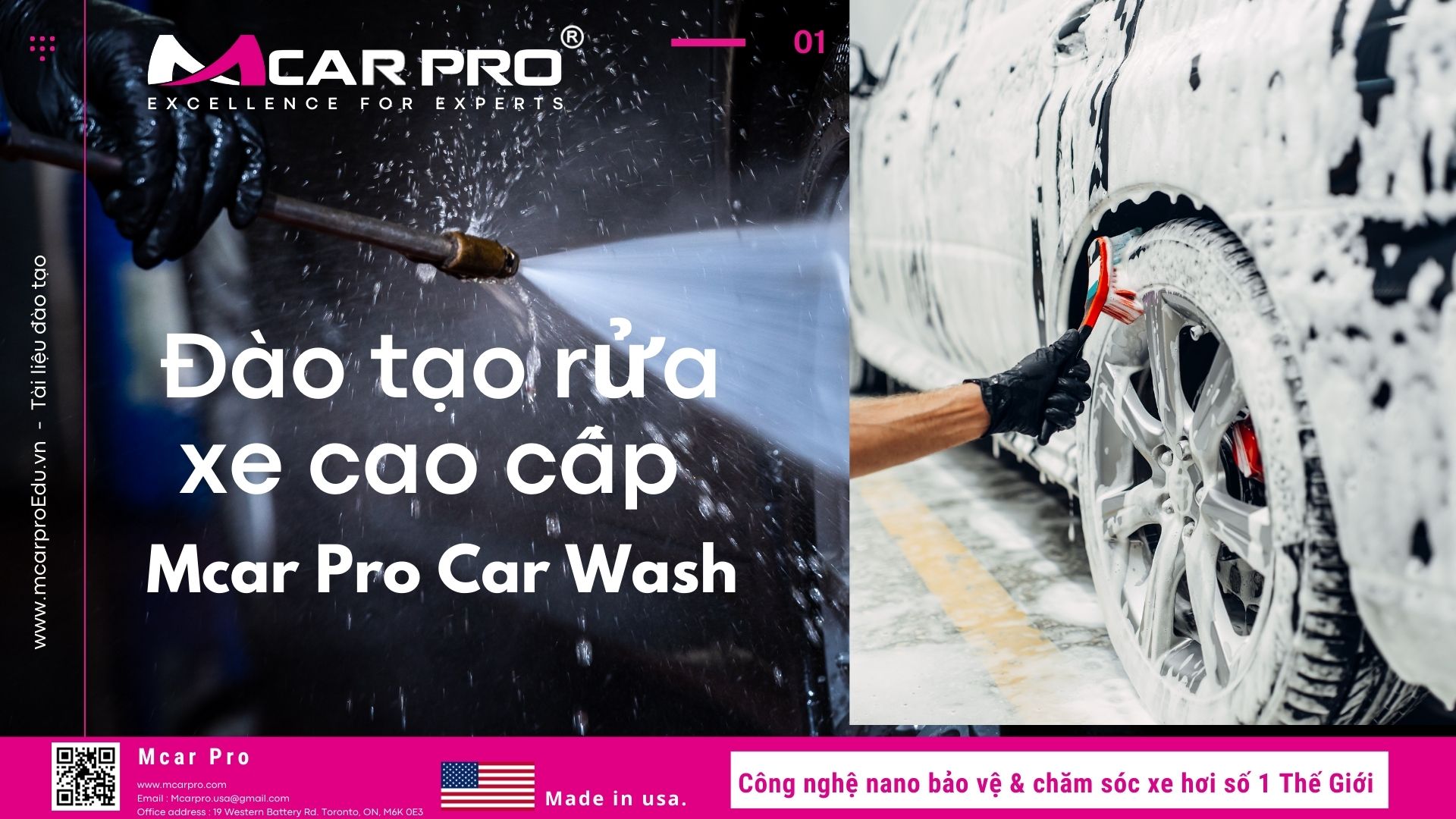 Đào Tạo Quy trình rửa xe 13 Bước Euro Wash - Mcar Pro