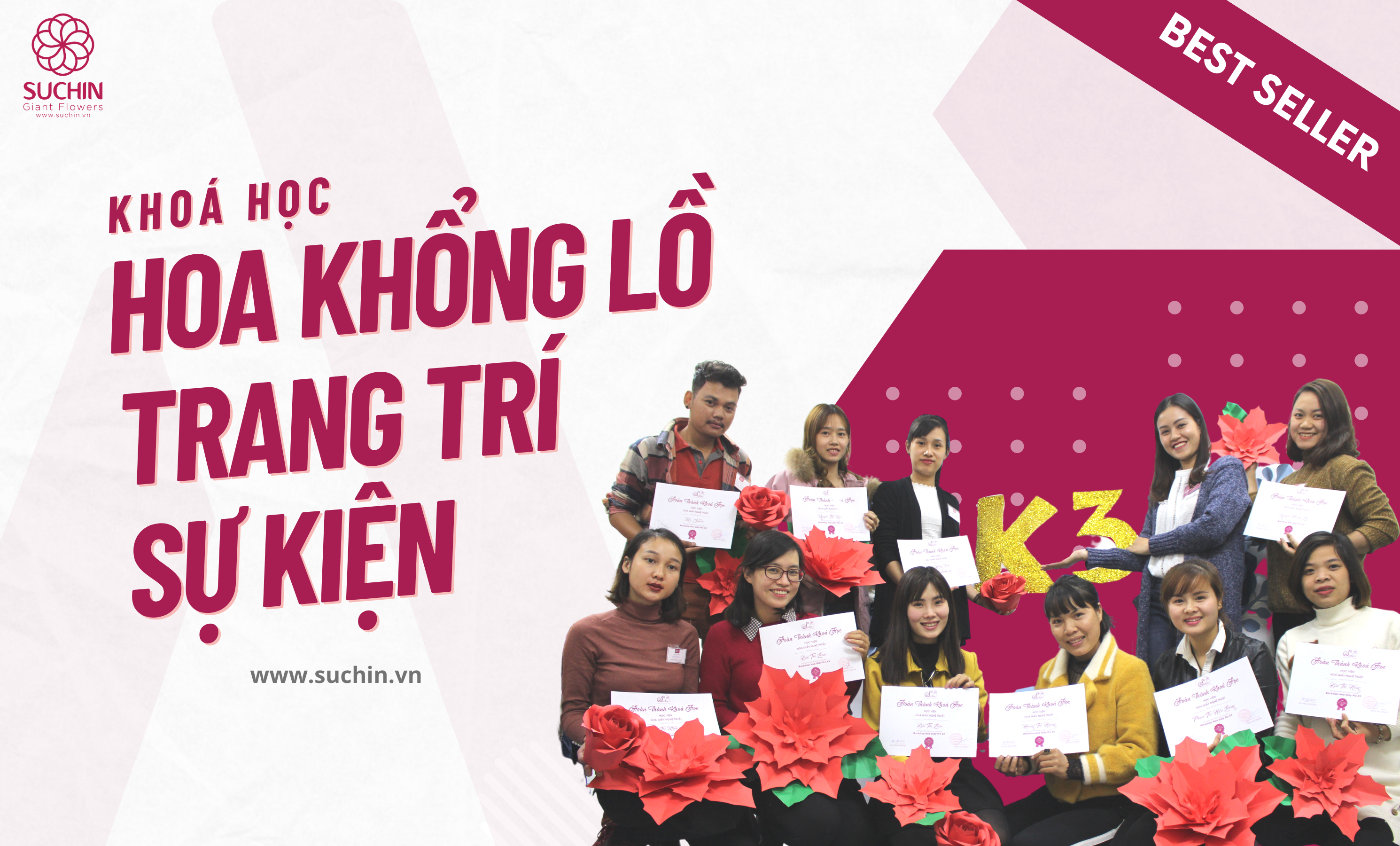 Khóa học làm hoa khổng lồ trang trí sự kiện