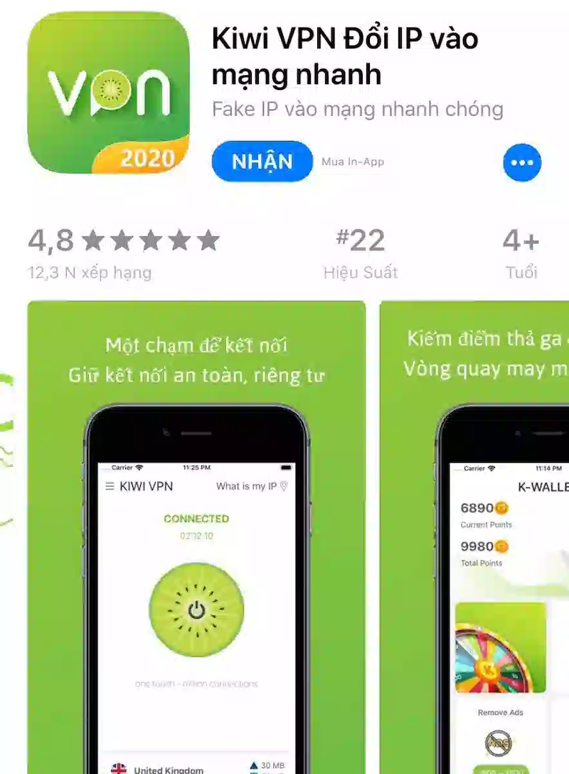 Ứng dụng Kiwi Vpn