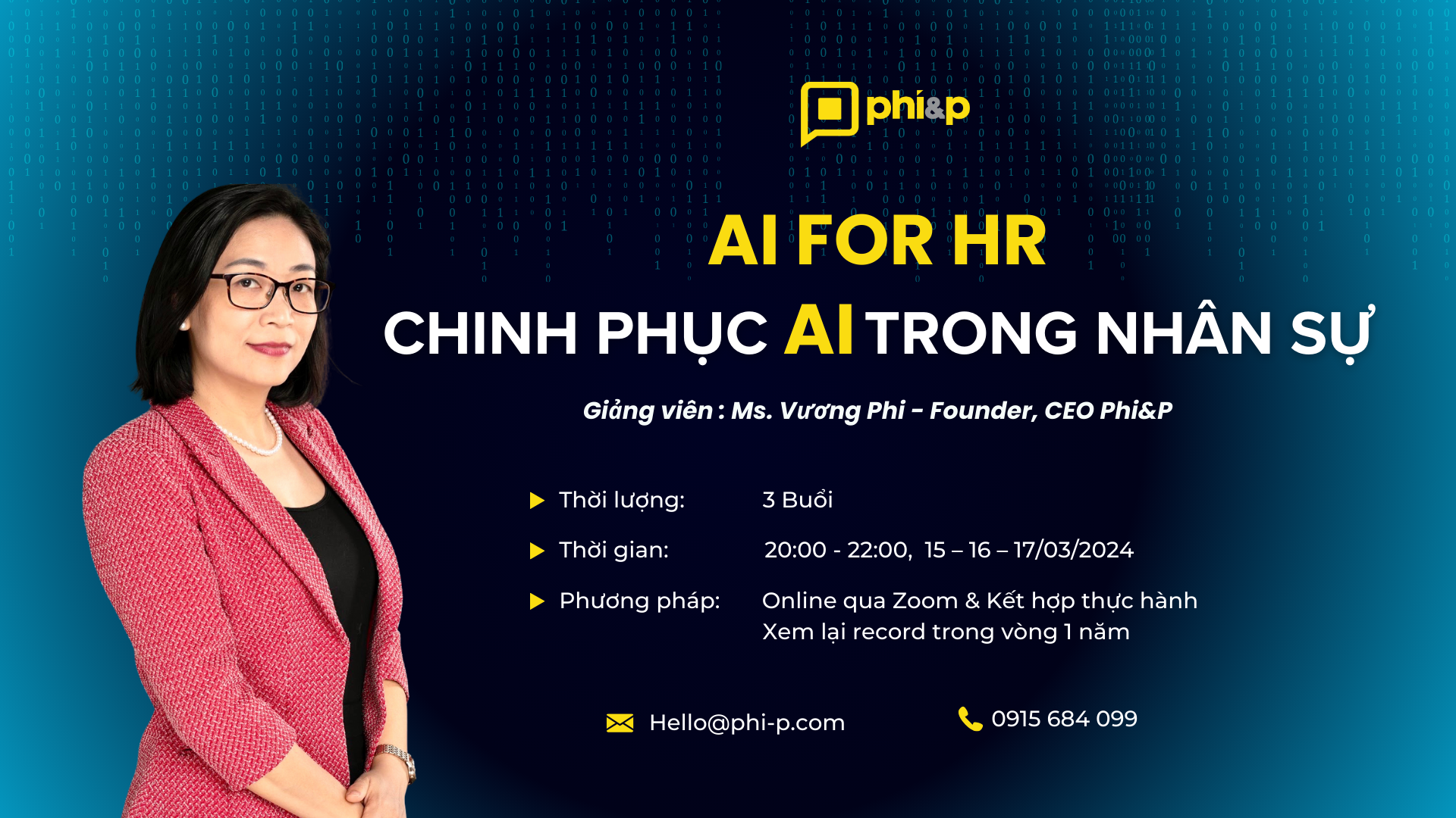 Chinh phục AI trong Nhân sự - Khóa 2 - 15/03/2024