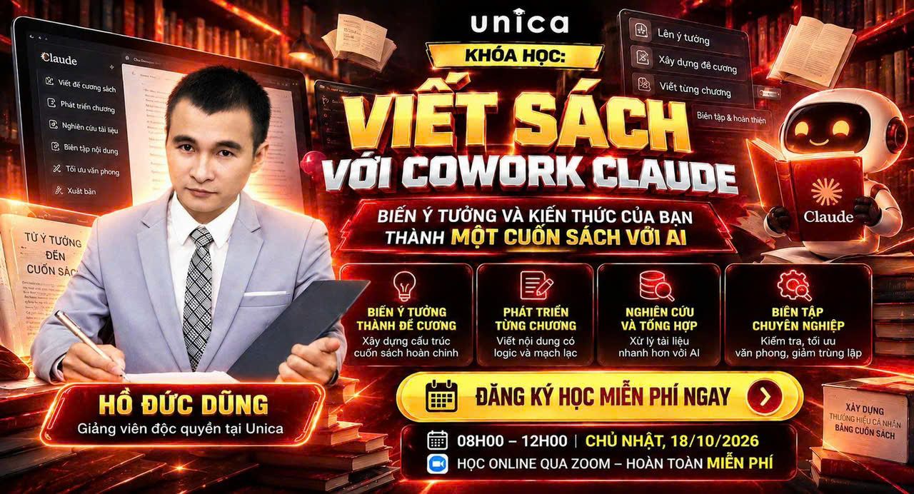 KHÓA HỌC VIẾT SÁCH VỚI COWORK CLAUDE - BIẾN Ý TƯỞNG VÀ KIẾN THỨC CỦA BẠN THÀNH MỘT CUỐN SÁCH VỚI AI