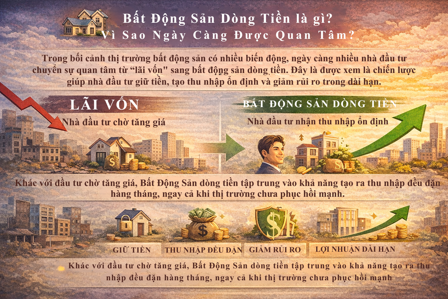 BẤT ĐỘNG SẢN DÒNG TIỀN LÀ GÌ? VÌ SAO NGÀY CÀNG ĐƯỢC QUAN TÂM?