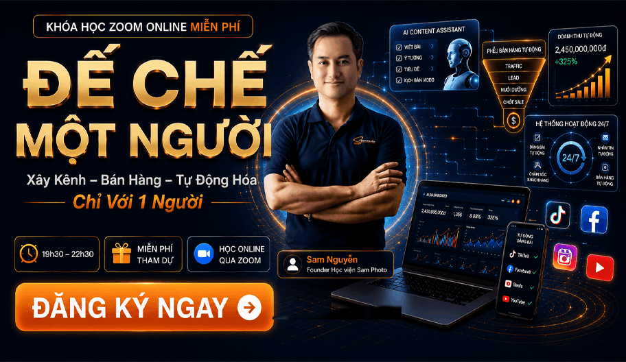ĐẾ CHẾ 1 NGƯỜI - XÂY KÊNH - BÁN HÀNG ĐA NỀN TẢNG- TỰ ĐỘNG HOÁ BẰNG AI
