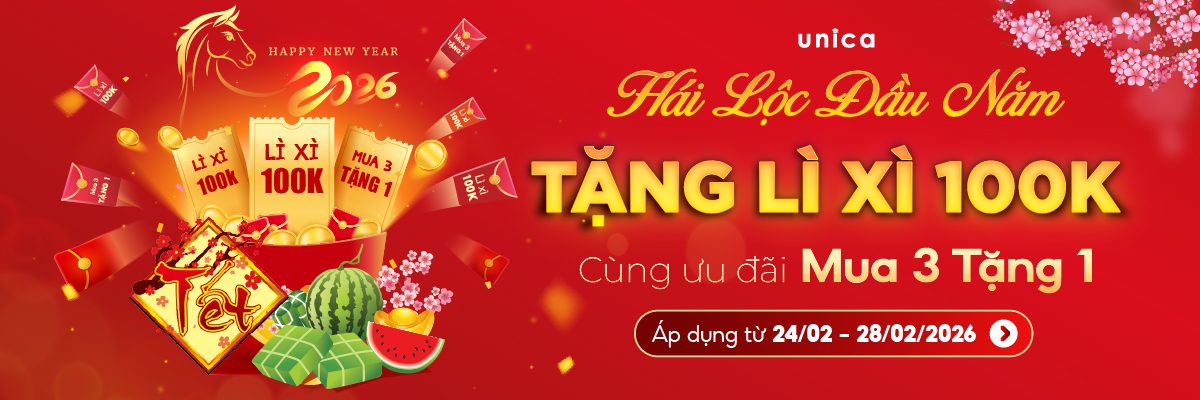 Unica Mừng Xuân Bính Ngọ Mua 3 Tặng 1