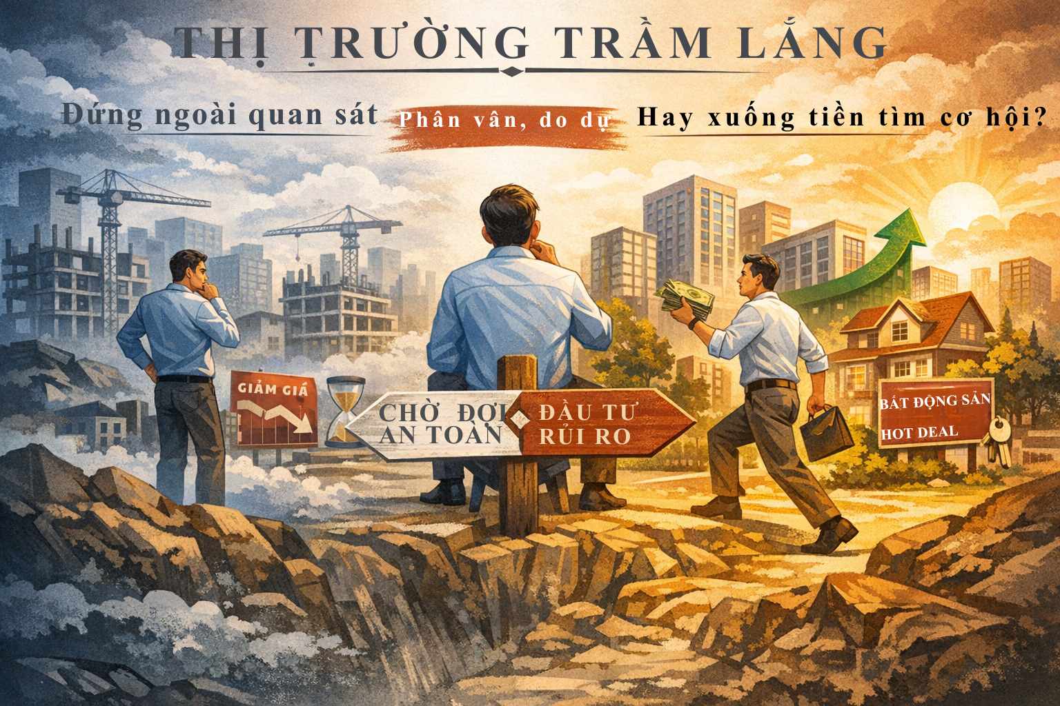 THỊ TRƯỜNG BẤT ĐỘNG SẢN TRẦM LẮNG - NÊN ĐỨNG NGOÀI HAY XUỐNG TIỀN?
