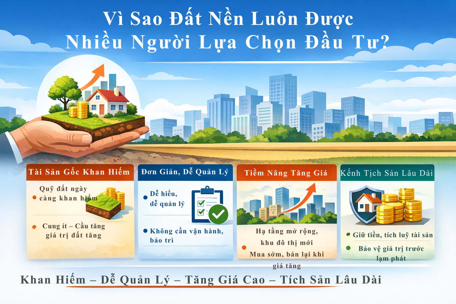 ĐẦU TƯ ĐẤT NỀN - LỢI NHUẬN VÀ RỦI RO NHÀ ĐẦU TƯ CẦN HIỂU TRƯỚC KHI XUỐNG TIỀN