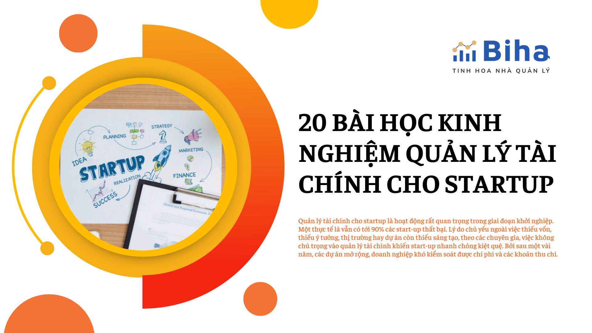 20 BÀI HỌC KINH NGHIỆM QUẢN LÝ TÀI CHÍNH CHO STARTUP