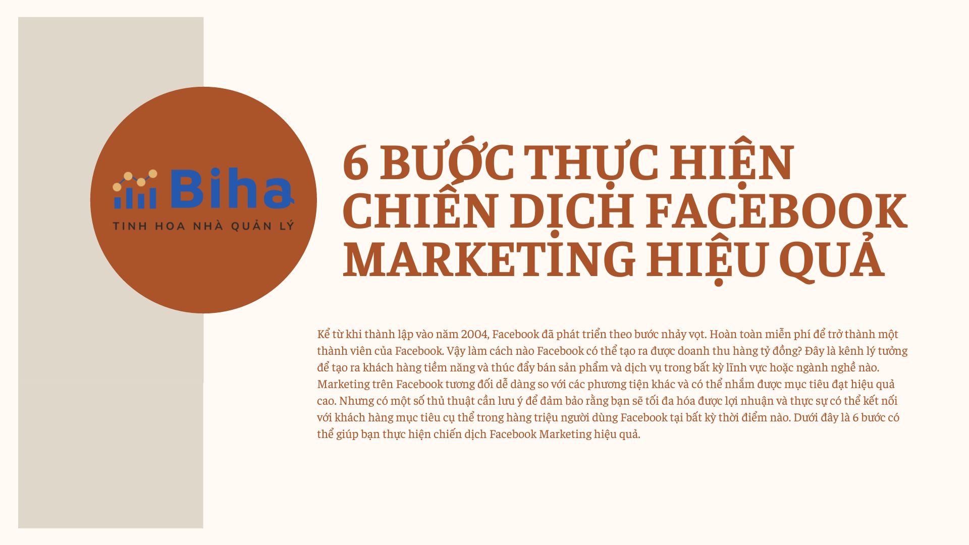 6 BƯỚC THỰC HIỆN CHIẾN DỊCH FACEBOOK MARKETING HIỆU QUẢ