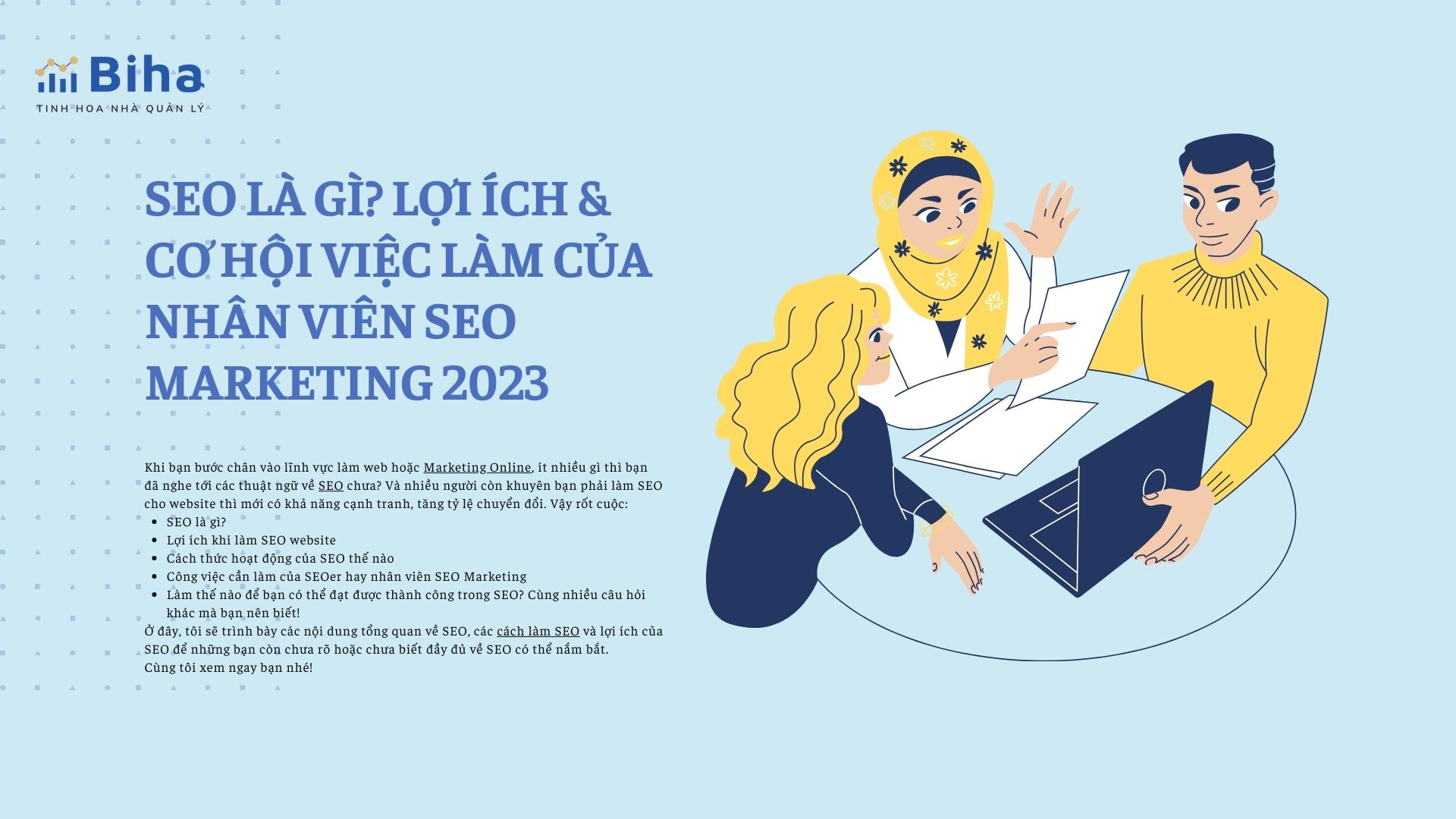 SEO LÀ GÌ? LỢI ÍCH & CƠ HỘI VIỆC LÀM CỦA NHÂN VIÊN SEO MARKETING 2023